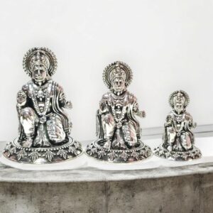 3 Set Hanuman Ji Silver Idol